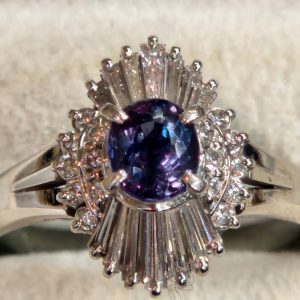 プラチナ900 (Pt900) リング アレキサンドライト ダイヤ ジュエリー 希少石 | 根室市花園町